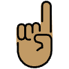 Index Pointing Up Medium Skin Tone Element from OpenMoji Emoji Set