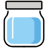 Jar With Blue Content Element from OpenMoji Emoji Set