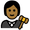 Judge Medium Dark Skin Tone Element from OpenMoji Emoji Set