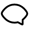 Left Speech Bubble High Contrast Emoji from Fluent Emoji High Contrast Set | Free Download as SVG Vector and Transparent PNG | Streamline emojis