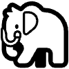 Mammoth High Contrast Element from Fluent Emoji High Contrast Set