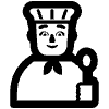 Man Cook High Contrast Default Element from Fluent Emoji High Contrast Set