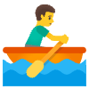 Man Rowing Boat Element from Noto Emojis Set