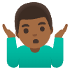 Man Shrugging Medium Dark Skin Tone Element from Noto Emojis Set