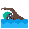 Man Swimming Dark Skin Tone Element from Noto Emojis Set