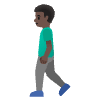 Man Walking Dark Skin Tone Element from Noto Emojis Set