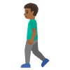 Man Walking Medium Dark Skin Tone Element from Noto Emojis Set
