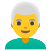 Man White Hair Element from Noto Emojis Set