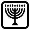 Menorah High Contrast Element from Fluent Emoji High Contrast Set