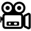 Movie Camera High Contrast Emoji from Fluent Emoji High Contrast Set | Free Download as SVG Vector and Transparent PNG | Streamline emojis