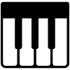 Musical Keyboard High Contrast Element from Fluent Emoji High Contrast Set
