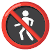 No Pedestrians Element from Noto Emojis Set