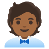 Office Worker Medium Dark Skin Tone Element from Noto Emojis Set