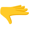 Palm Down Hand Element from Noto Emojis Set