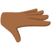 Palm Down Hand Medium Dark Skin Tone Element from Noto Emojis Set