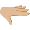Palm Down Hand Medium Light Skin Tone Element from Noto Emojis Set