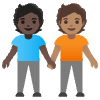People Holding Hands Dark Skin Tone Medium Skin Tone Element from Noto Emojis Set