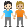 People Holding Hands Light Skin Tone Medium Light Skin Tone Element from Noto Emojis Set