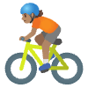 Person Biking Medium Skin Tone Element from Noto Emojis Set