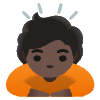 Person Bowing Dark Skin Tone Element from Noto Emojis Set