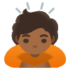 Person Bowing Medium Dark Skin Tone Element from Noto Emojis Set