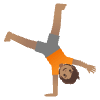 Person Cartwheeling Medium Skin Tone Element from Noto Emojis Set