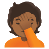 Person Facepalming Medium Dark Skin Tone Element from Noto Emojis Set