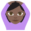 Person Gesturing Ok Dark Skin Tone Element from EmojiTwo Colors Set