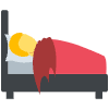Person In Bed Element from EmojiTwo Colors Set