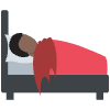 Person In Bed Dark Skin Tone Element from EmojiTwo Colors Set