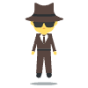 Person In Suit Levitating Element from EmojiTwo Colors Set