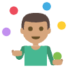 Person Juggling Medium Skin Tone Element from EmojiTwo Colors Set