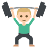 Person Lifting Weights Medium Light Skin Tone Element from EmojiTwo Colors Set
