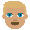 Person Medium Skin Tone Blond Hair Element from EmojiTwo Colors Set