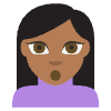 Person Pouting Medium Dark Skin Tone Element from EmojiTwo Colors Set