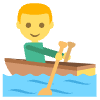 Person Rowing Boat Element from EmojiTwo Colors Set
