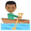 Person Rowing Boat Medium Dark Skin Tone Element from EmojiTwo Colors Set