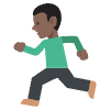 Person Running Dark Skin Tone Element from EmojiTwo Colors Set
