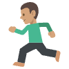 Person Running Medium Skin Tone Element from EmojiTwo Colors Set