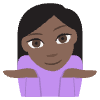 Person Shrugging Dark Skin Tone Element from EmojiTwo Colors Set