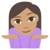 Person Shrugging Medium Skin Tone Element from EmojiTwo Colors Set