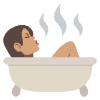 Person Taking Bath Medium Skin Tone Element from EmojiTwo Colors Set