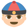 Person With Skullcap Medium Light Skin Tone Element from EmojiTwo Colors Set