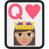 Queen Of Hearts Emoji Card Element from EmojiTwo Colors Set