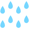 Rain Drops Element from EmojiTwo Colors Set