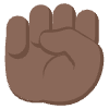 Raised Fist Dark Skin Tone Element from EmojiTwo Colors Set