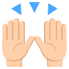 Raising Hands Medium Light Skin Tone Element from EmojiTwo Colors Set