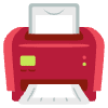 Red Printer Icon Element from EmojiTwo Colors Set
