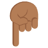 Right Hand Pointing Down Medium Dark Skin Tone Element from EmojiTwo Colors Set