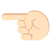 Right Hand Pointing Left Light Skin Tone Element from EmojiTwo Colors Set